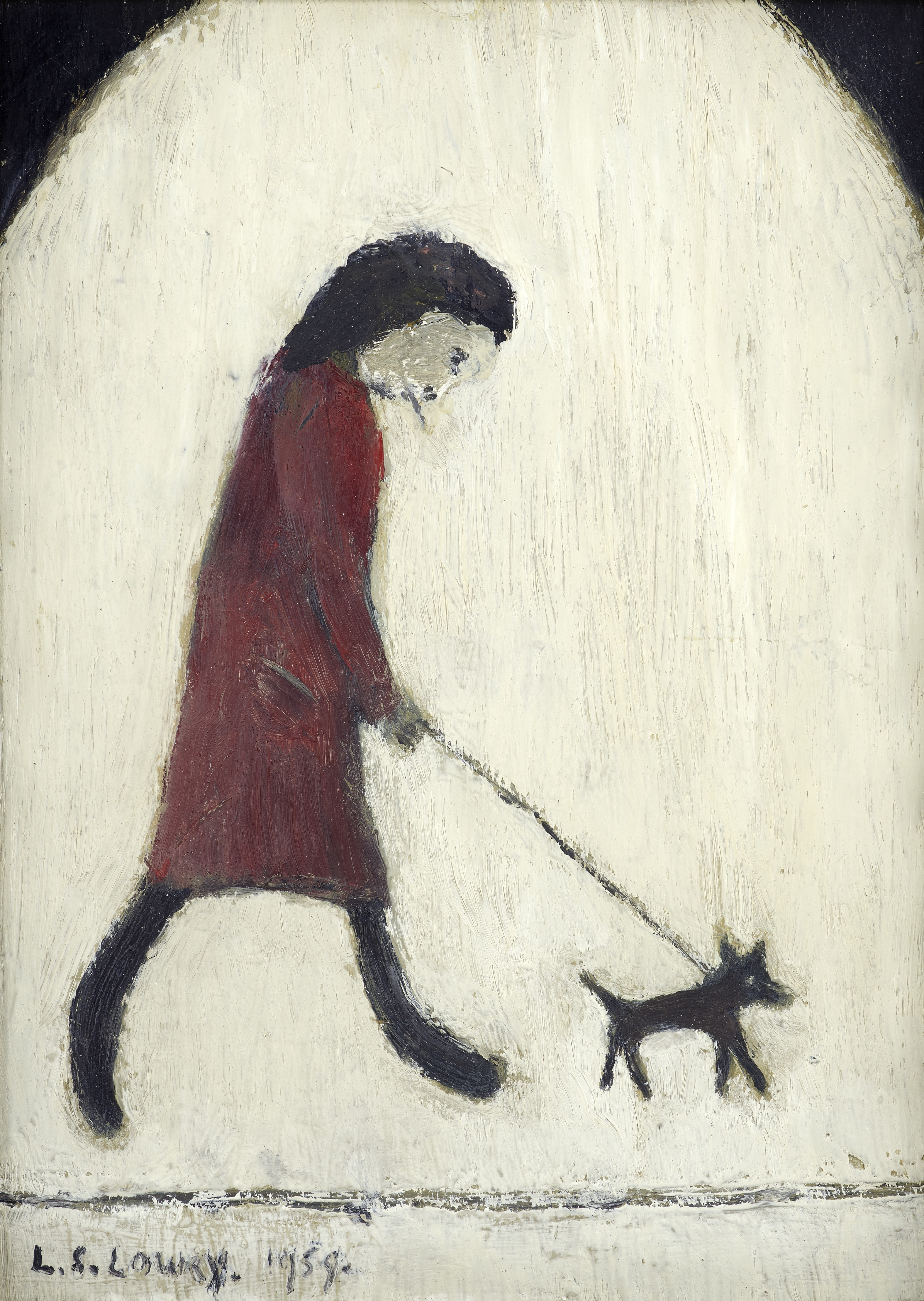 Laurence Stephen Lowry R.A.(1887-1976)  Lady Walking a Dog